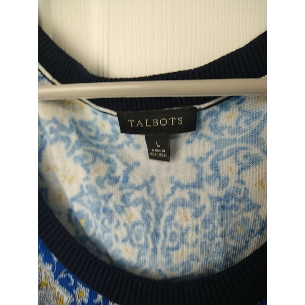 Talbots Woman L Charming Benton Sleeveless Tank Sweater Pullover Blouse - Picture 3 of 7
